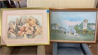 2 FRAMED WALL HANGINGS NICE CONDITION
BLUE