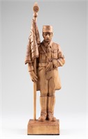 HAND-CARVED NSDAP SA TROOPER STATUE