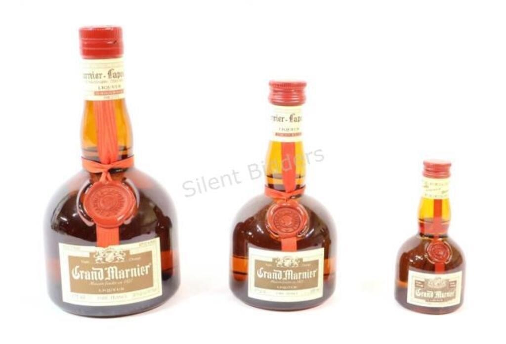 3 Bottles of Grand Marnier - Various Sizes