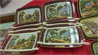 14 CURRIER & IVES SERVING TRAYS