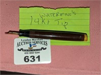 Waterman's fountain pen 14Kt tip