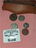 Half Penny & Canadian coins