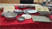 ALUMINUM PANS- COOKIE SHEETS AND ETC