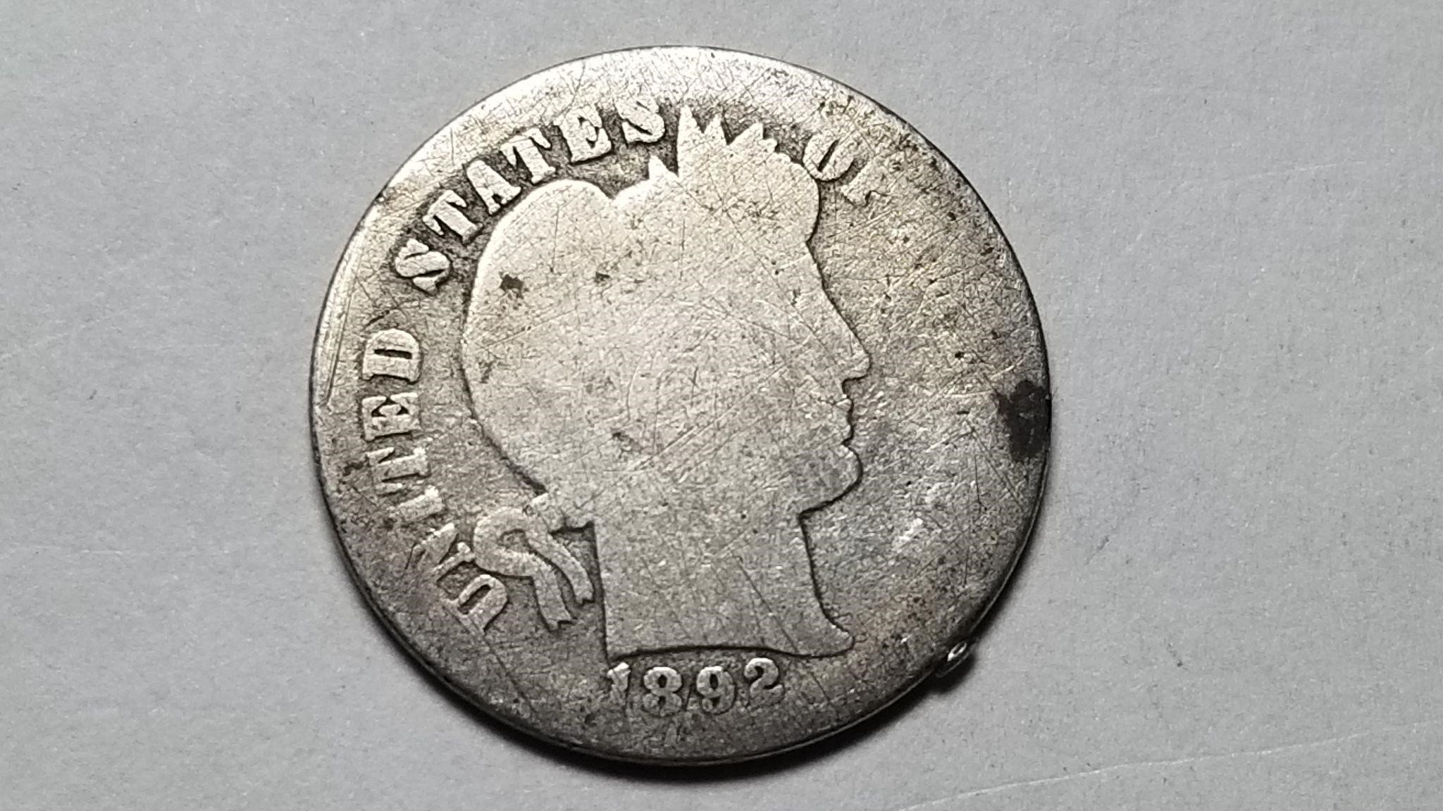 1892 O Barber Dime Rare Date