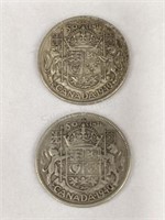 1943 & 1946 Canada Half Dollars
