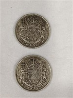 1941 & 1942 Canada Half Dollars