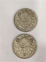1950 & 1952 Canada Half Dollars