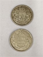 1956 & 1957 Canada Half Dollars