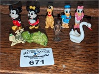 Disney and assorted miniature figurines