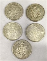 1963 Canada Half Dollars