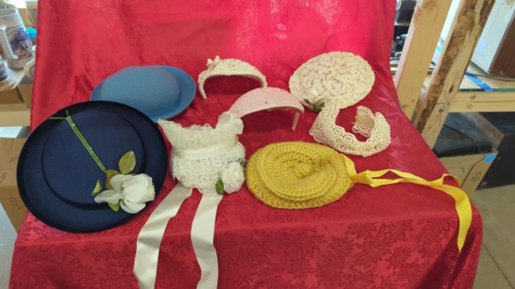 VINTAGE CHILDRENS HATS AND ADULT HATS