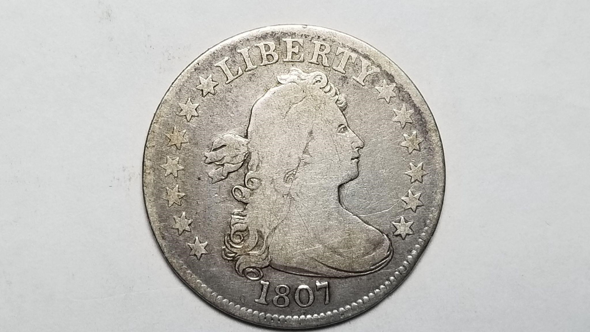 1807 Draped Bust Quarter Very Rare