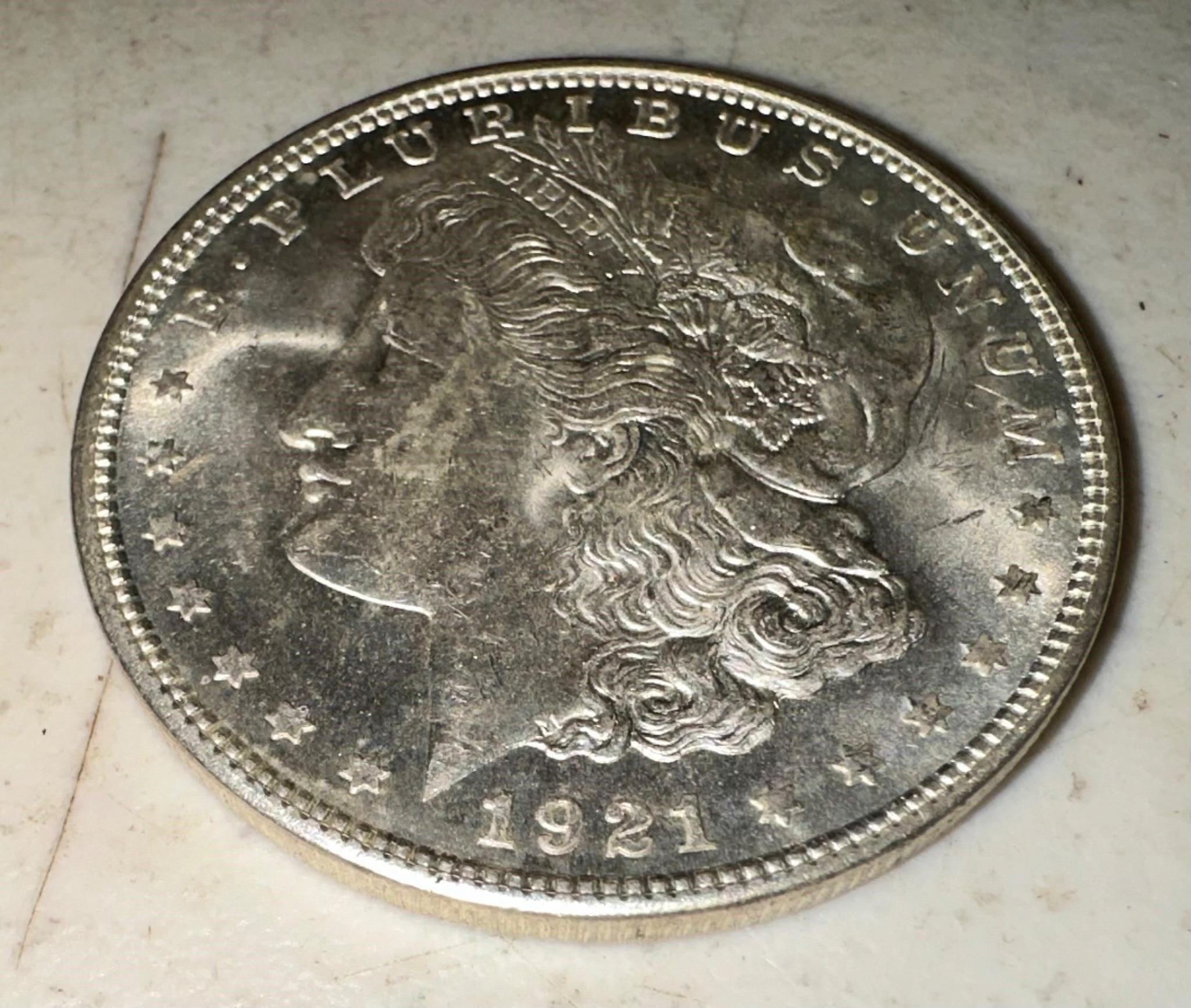 1921 Morgan US Silver Dollar Coin
