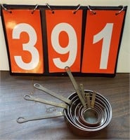 set 8 copper measure cups