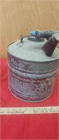 OLD METAL GAS CANISTER MAYBE 2 GALLON