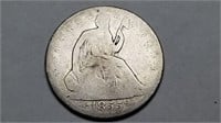 1855 O Seated Liberty Half Dollar