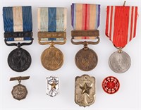 8 JAPANESE MEDALS AND BADGES