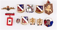 11 WWII ALLIED LAPEL PINS