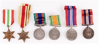 WWII BRITISH AND CANADIAN MEDALS (6)