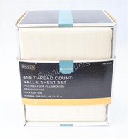 Queen 450 Thread Count Sheet & Pillow Case Set