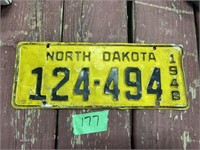 1948 North Dakota License Plate