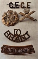 WWI Machine Gunners Cap Badge