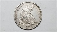 1861 Seated Liberty Half Dollar Very High Grade