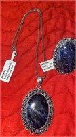 SODALALITE NECKLACE AND sSIZE 9 — BIG STONE R