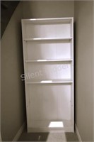 White Laminate Book Case with Adjustable Shelves