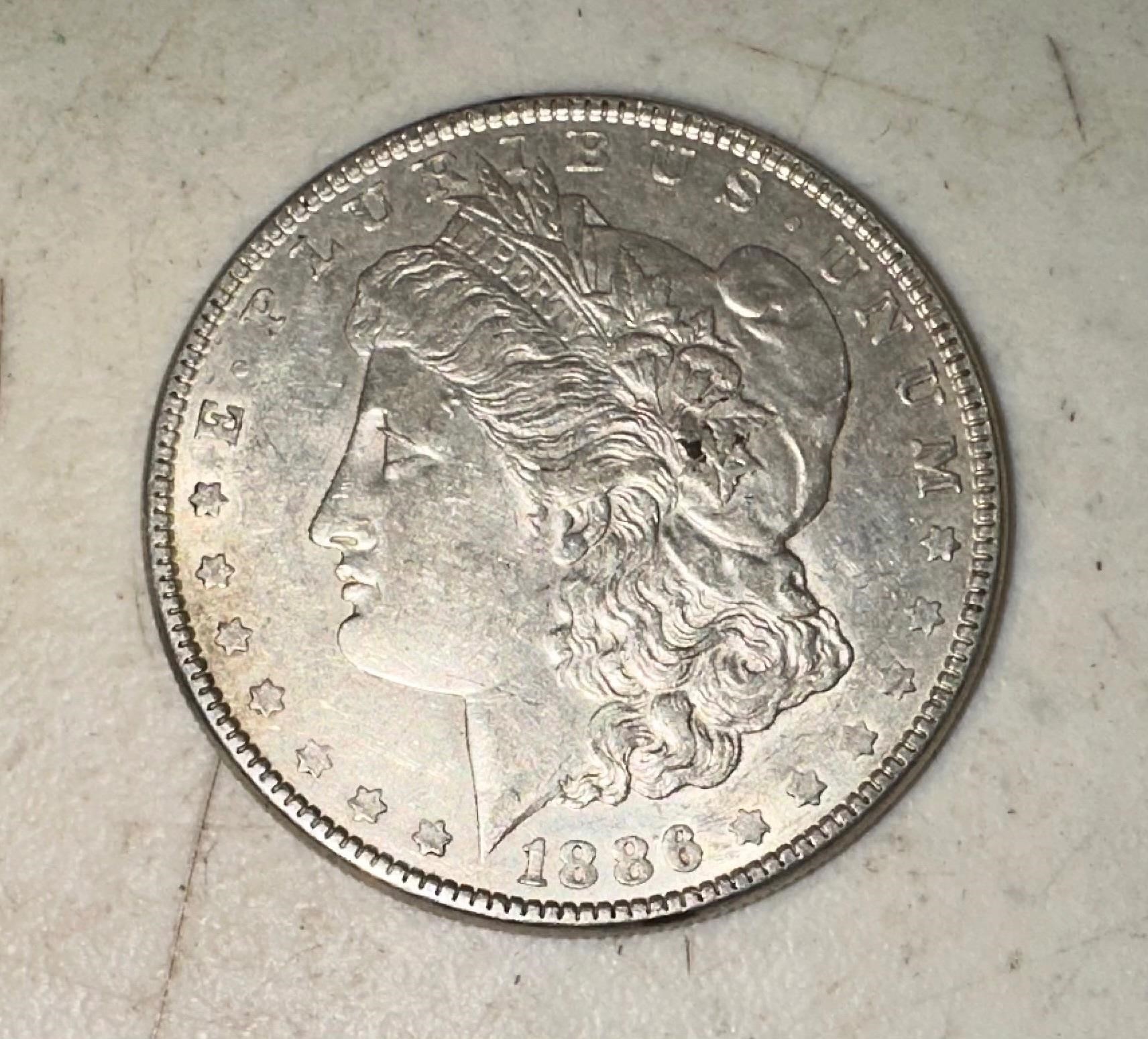 1886 US Morgan Silver Dollar Coin