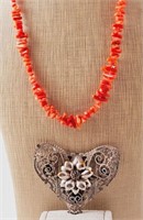 Antique Red Coral Necklace
