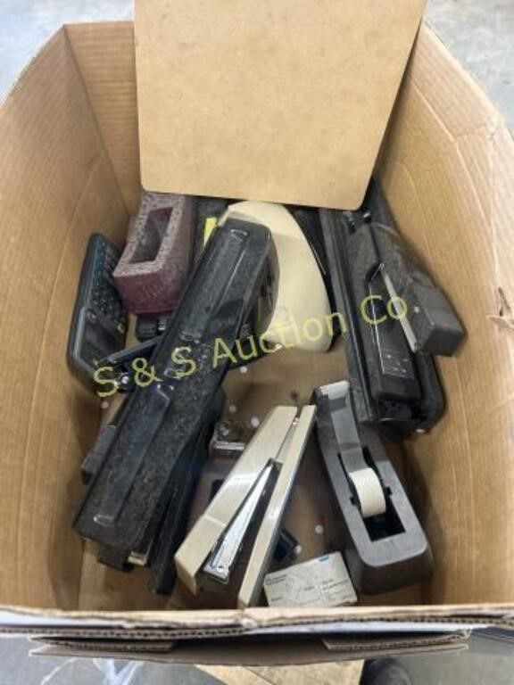 Assorted Clipboard Hole Punches Staplers
