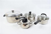 Stainless Lidded Pots & Pans - Various Types