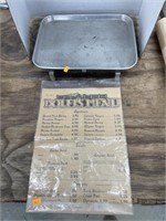 Vintage drive in tray and Dolfis menu