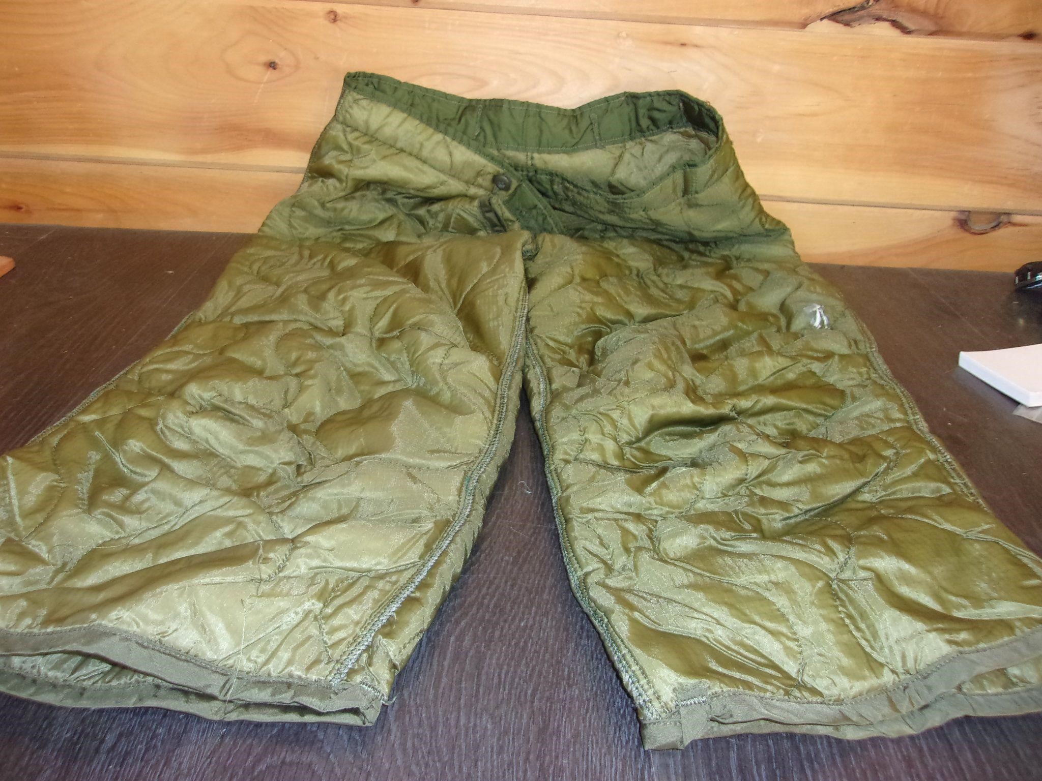 military cold weather under liner small