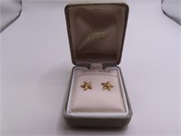 14kt Gold 3/8" STARFISH Small Earrings 0.45g