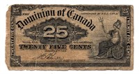 1900 Dominion of Canada 25 Cent Note