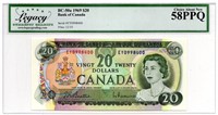 1969 Bank of Canada $20 AU58PPQ