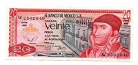 1973 Mexico 20 Pesos Note