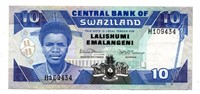 1986 Swaziland 10 Emalangeni Note