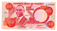 2002 Nigeria 10 Naira Note