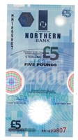 1999 Northern Ireland 5 Pound Millennium Note