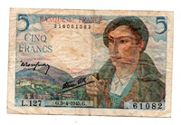 1945 France 5 Franc Note