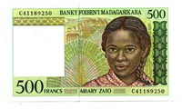 1994 Madagascar 500 Francs Note