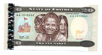 1997 Eritrea 20 Nakfa Note