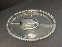 Candlewick divided oval relish tray