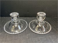 Pair of Candlewick candle holders