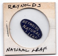 Reynolds Natural Leaf Tobacco Tin Tag