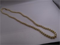 24" Pearl Necklace w/ 14kt Gold Clasp
