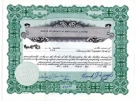 1958 Souris PEI Stock Certificate